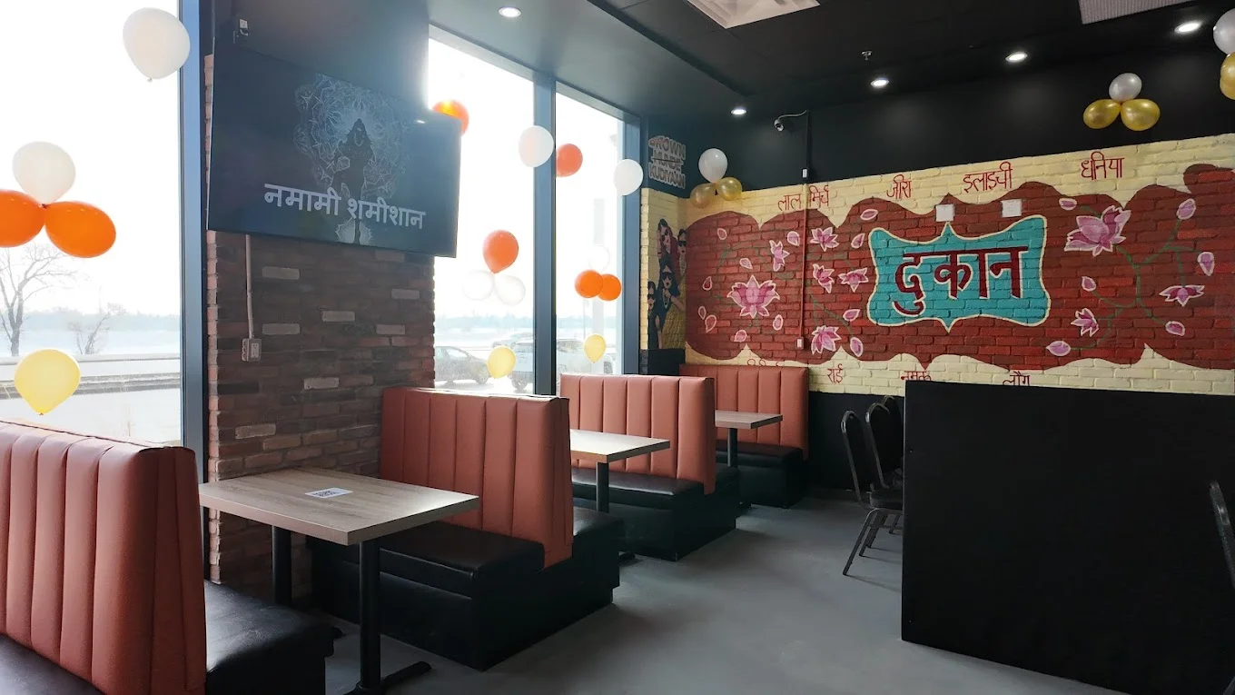 Pani puri and chaat bar at The Gully Bites Indian street food Winnipeg