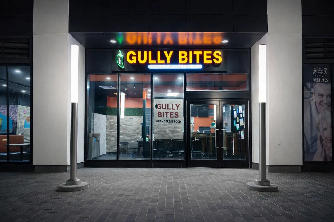 Indian street food specialties at The Gully Bites - Pani puri, pav bhaji, and chaat in Winnipeg