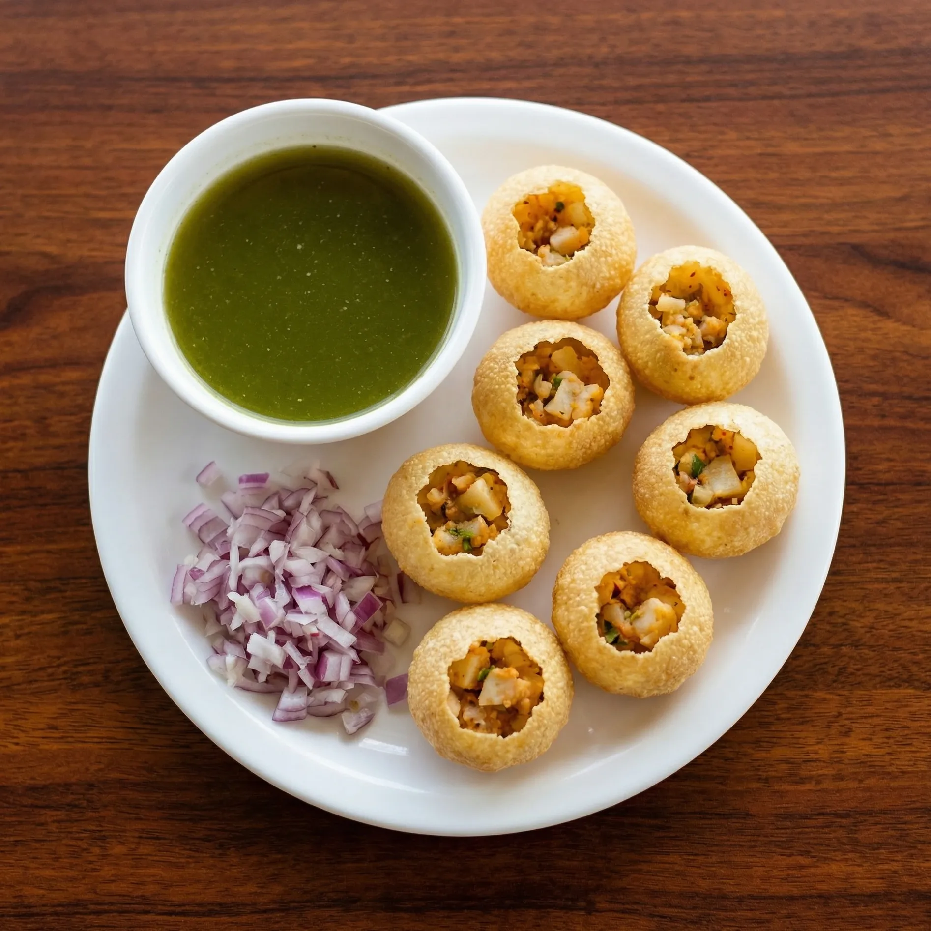 Pani puri Indian street food at The Gully Bites Winnipeg