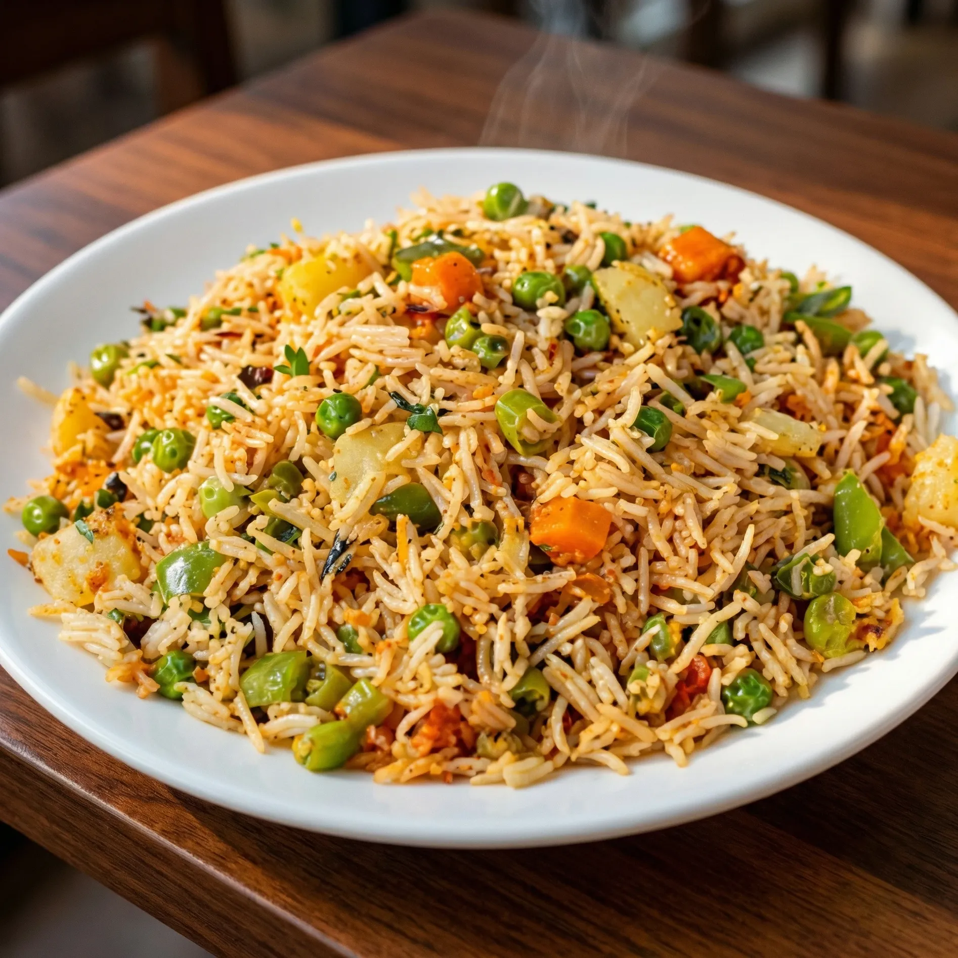 Tawa Pulav - Mumbai style rice dish at The Gully Bites Winnipeg